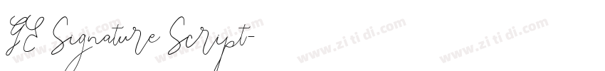 GE Signature Script字体转换
